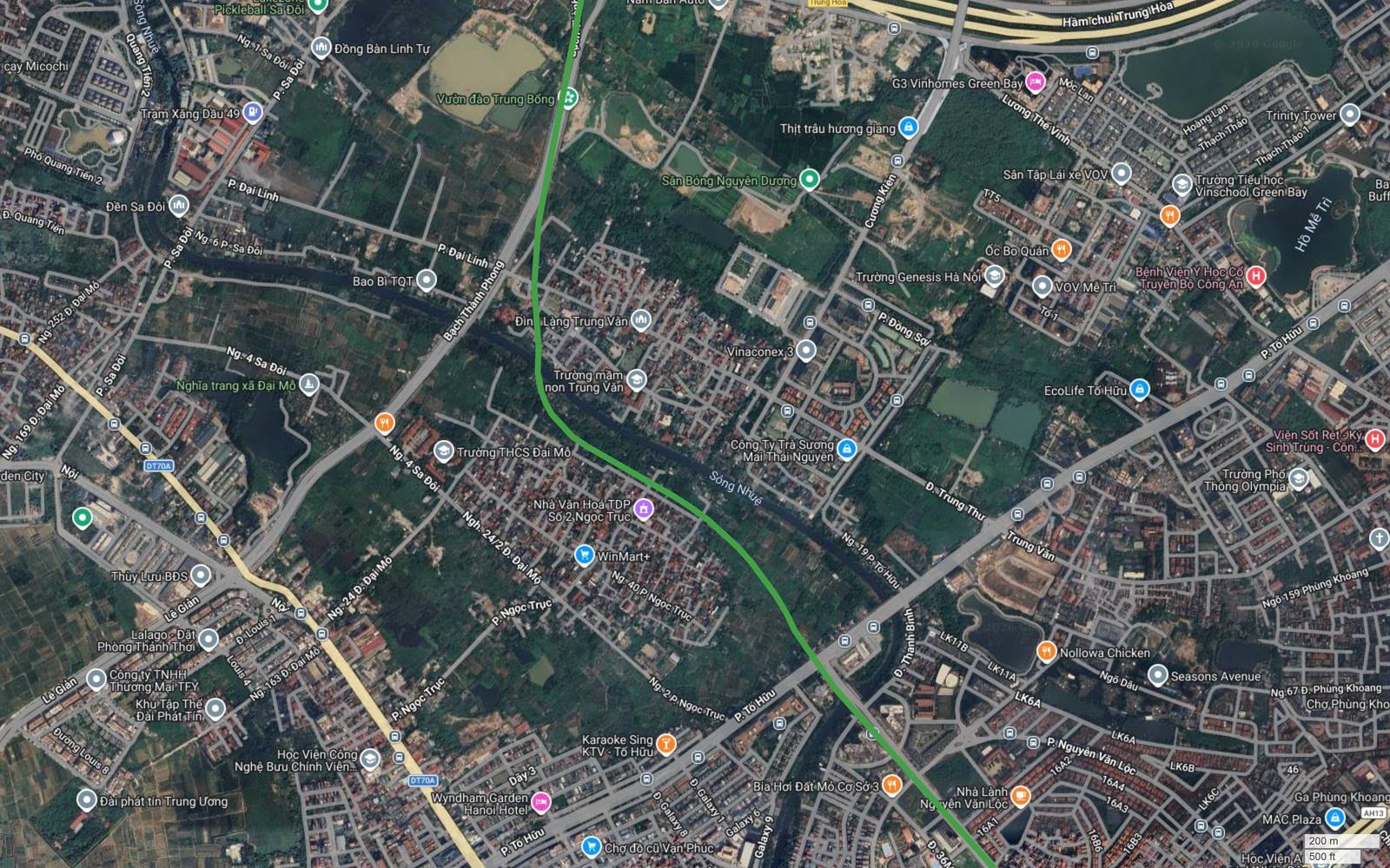 Tuyến metro số 4 Hà Nội đi qua Trung Văn Đại Mỗ Ngọc Trục và cắt trục Tố Hữu gần Seasons Avenue