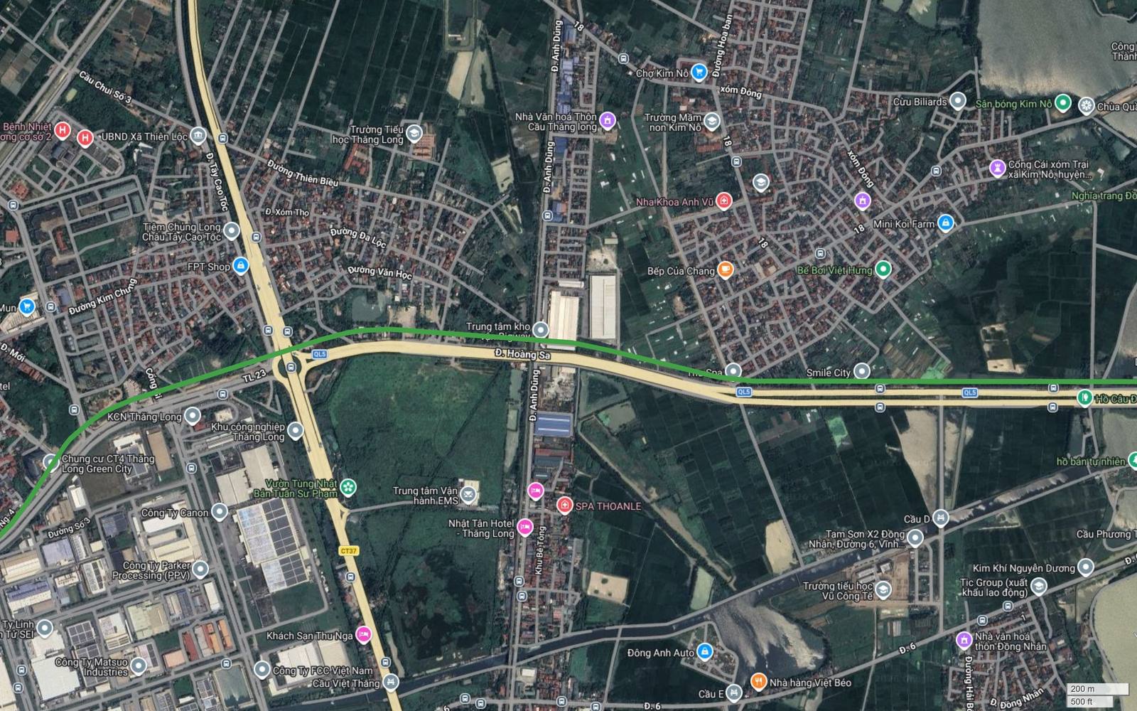 Tuyến metro số 4 Hà Nội rời trục Hoàng Sa và ôm rìa Khu công nghiệp Thăng Long tại Kim Chung Đông Anh