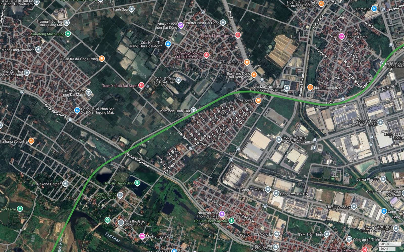 Metro số 4 Hà Nội đi qua Đại Mạch Mạch Lũng Sáp Mai thuộc Đông Anh trước khi vượt sông Hồng